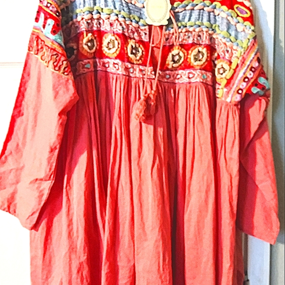 NWT Velzera Top Embroidery Boho Plus size 2x Blouse